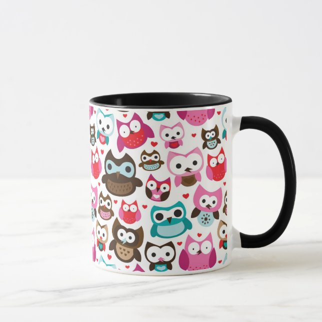 Mug motif coloré de hibou (Droite)