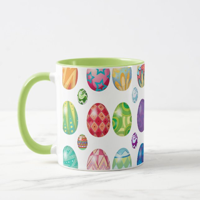Mug Motif coloré des oeufs de Pâques modernes | Vacanc (Gauche)