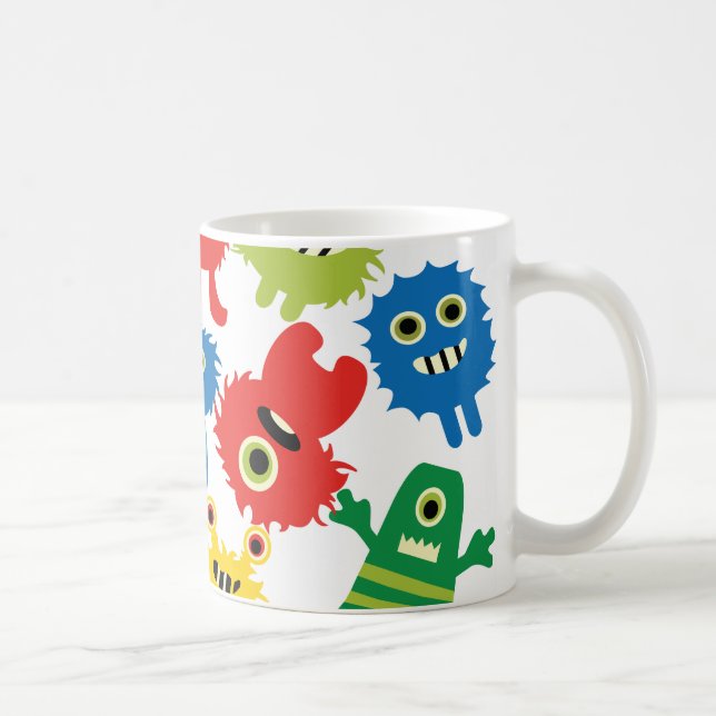 Mug Motif coloré drôle mignon de monstres (Droite)