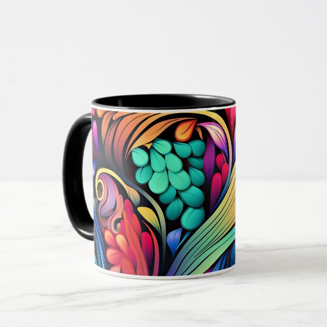 Mug Motif coloré Paisley (Devant gauche)