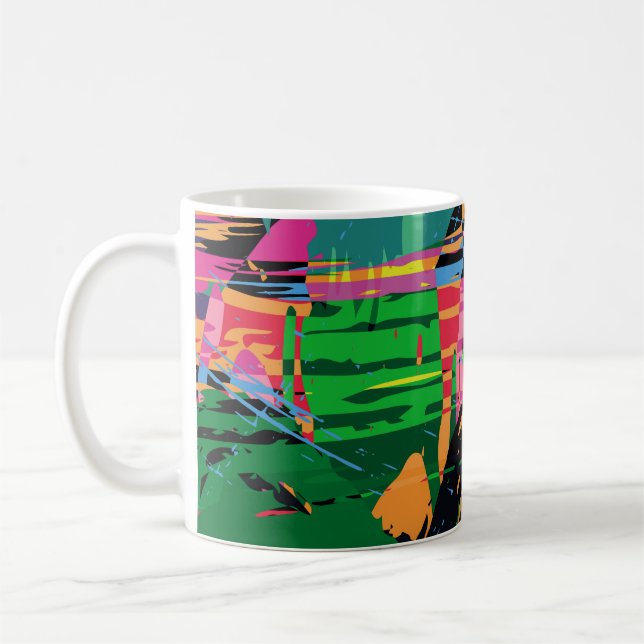 Mug motif couleur Abstrait en style graffiti qualité v (Gauche)