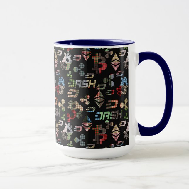 Mug Motif couleur arc-en-ciel de crypto-monnaie (Droite)
