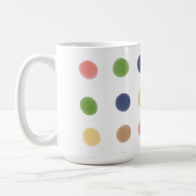 Mug Motif couleur contemporaine original par points do (Gauche)