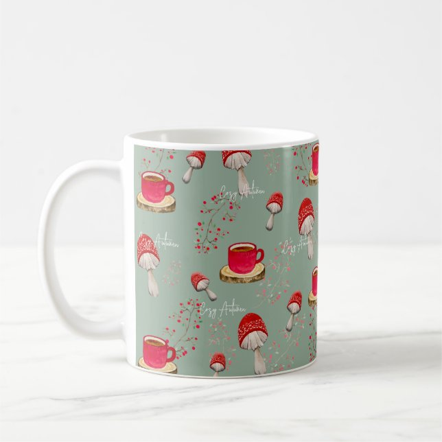 Mug Motif couleur d'aquarelle d'automne (Gauche)