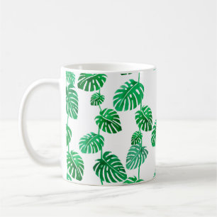 Mug Motif couleur d'eau transparente avec feuilles tro