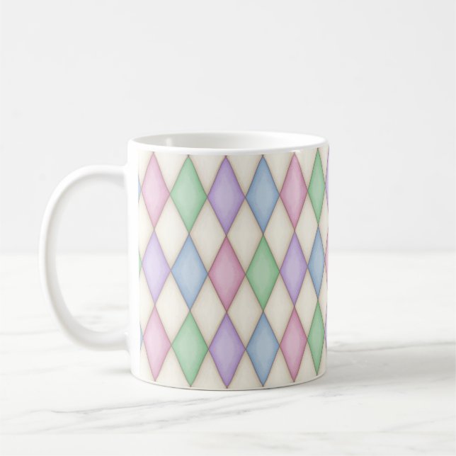 Mug Motif couleur Harlequin Diamond Check (Gauche)