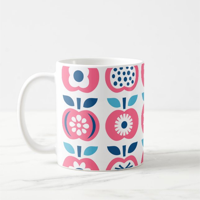 Mug Motif couleur rétro Apple sans couture (Gauche)