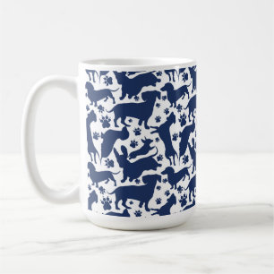 Mug Motif Dachshund Bleu Jeter Tapisserie