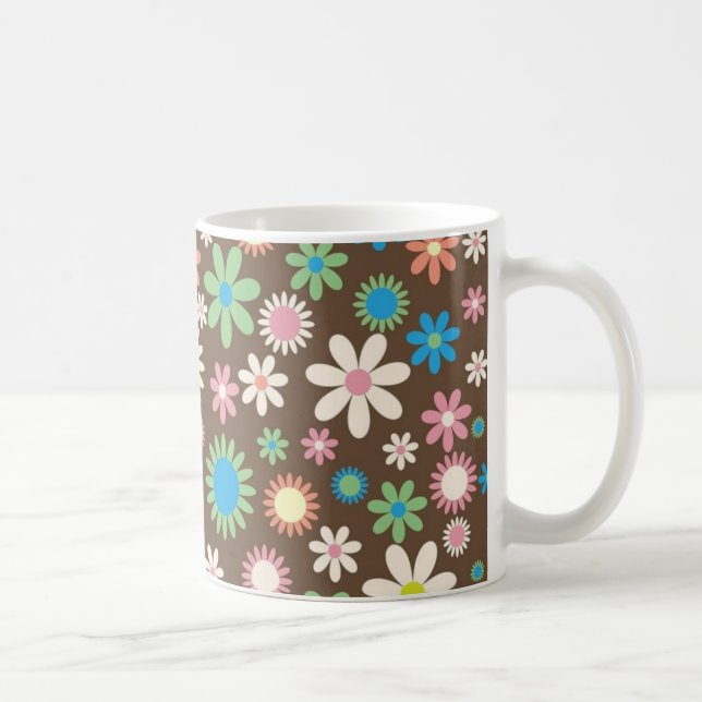 Mug Motif d'alimentation Fleur Brown (Droite)