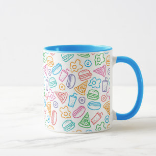 Mug Motif d'aliments de préparation rapide