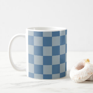 Mug Motif damier bleu