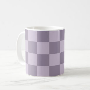 Mug Motif damier lavande doux minimaliste