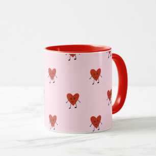 Mug Motif d'amour sans couture de cœurs rouges mignons