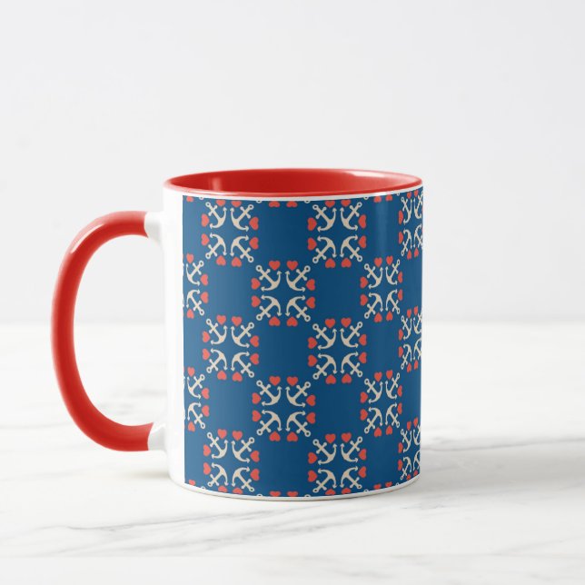 Mug Motif d'Ancre et de coeur (Gauche)