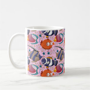 Mug Motif d'animaux aquatiques vie sous-marine en me