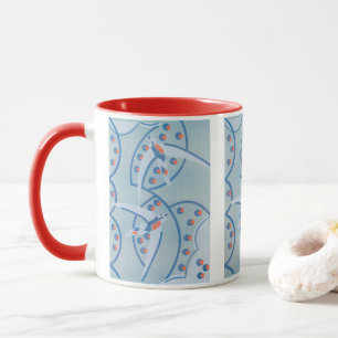 Mug Motif d'animaux d'oiseaux de jazz Art Déco vintage