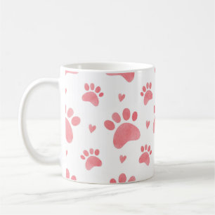 Mug Motif d'aquarelle Cat Paws
