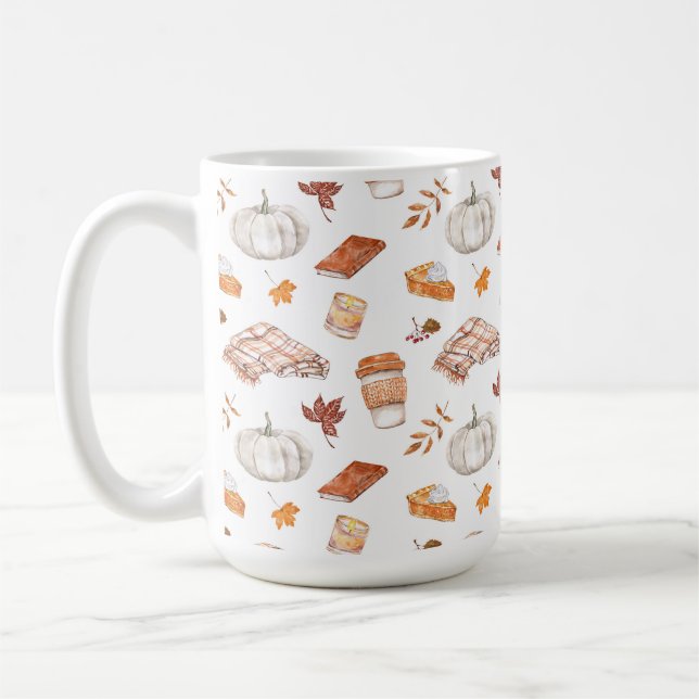 Mug Motif d'aquarelle confortable Autumn Essentials (Gauche)