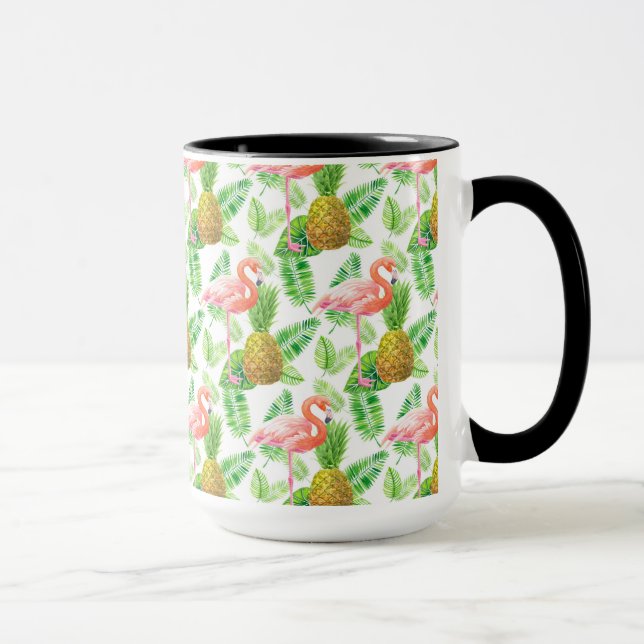 Mug Motif d'aquarelle de jardin tropical (Droite)