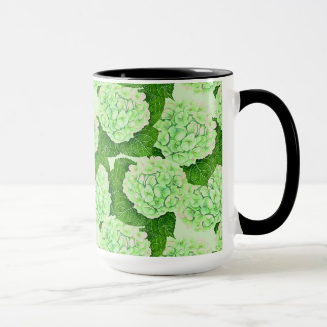 Mug Motif d'aquarelle Hydrangea (Droite)