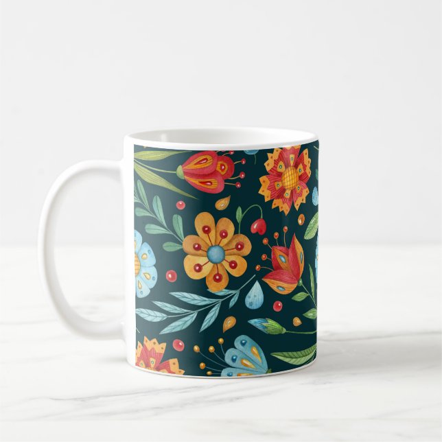 Mug Motif d'aquarelle illustrée à la main (Gauche)