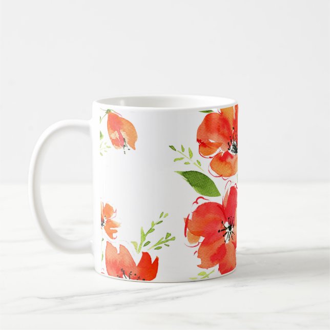 Mug Motif d'aquarelle pour pâtés orange doux (Gauche)