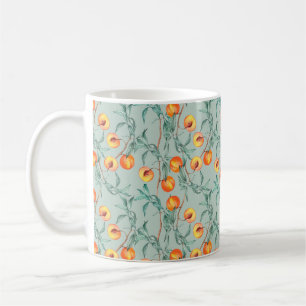 Mug Motif d'aquarelle transparente avec pêches et bran