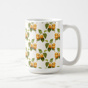 Mug Motif d'aquarelle vintage Orange Apricots