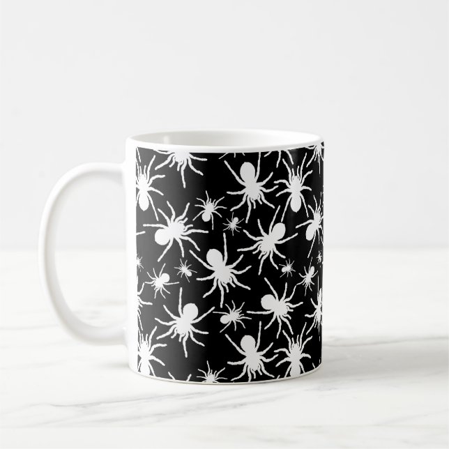 Mug Motif d'araignée de Tarantula noire et blanche (Gauche)