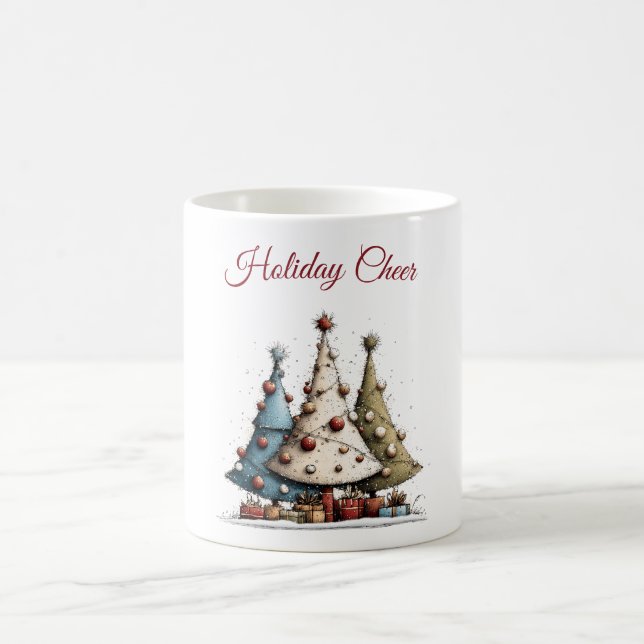 Mug Motif d'arbre de Noël dessiné à la main de manière (Centre)