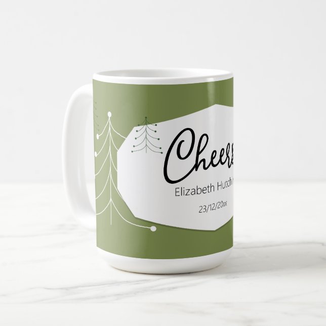 Mug Motif d'arbre simple moderne (Devant gauche)