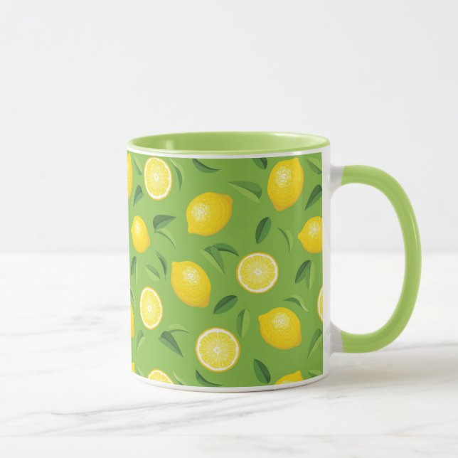 Mug Motif d'arrière - plan de citrons (Droite)