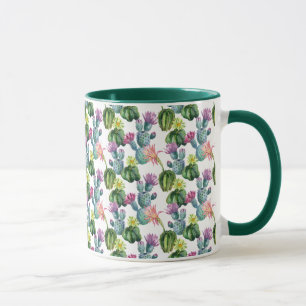 Mug Motif d'art de cactus d'aquarelle