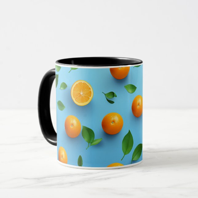 Mug Motif d'art de fruit d'agrumes moderne mignon uniq (Devant gauche)