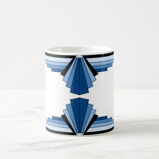 Mug Motif d'art déco dans les bleus (Centre)