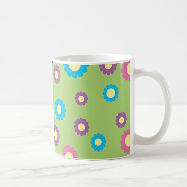 Mug Motif d'art marguerrier coloré (Droite)