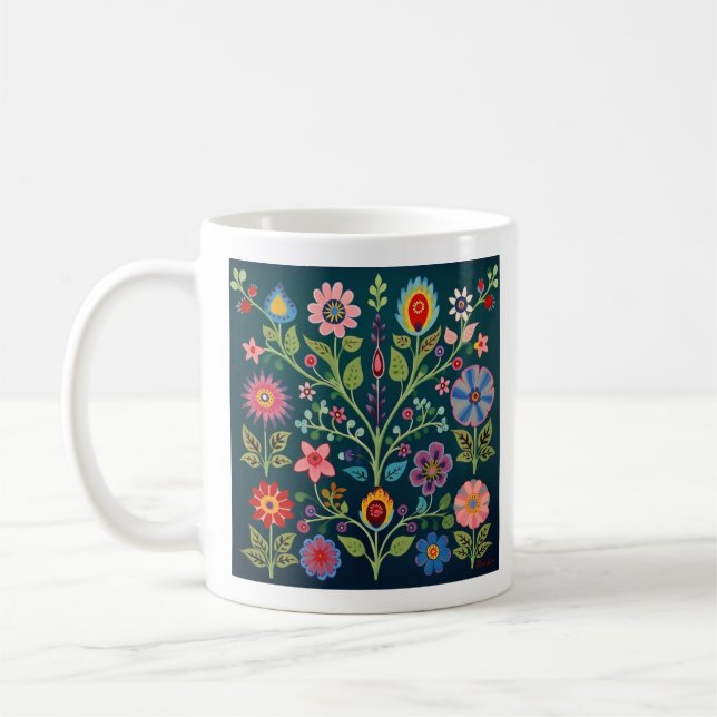 Mug Motif d'art populaire (Gauche)