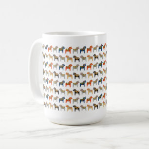 Mug Motif d'art populaire suédois Dala Horse