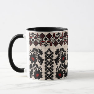 Mug Motif d'art populaire traditionnel ukrainien vushu