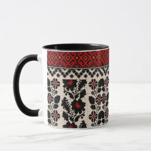 Mug Motif d'art populaire traditionnel ukrainien vushu