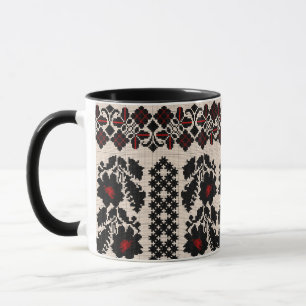 Mug Motif d'art populaire traditionnel ukrainien vushu