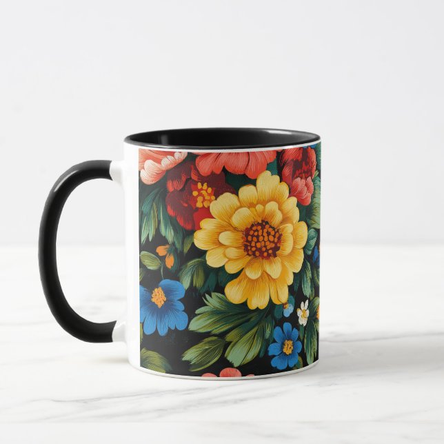 Mug motif d'art populaire ukrainien (Gauche)