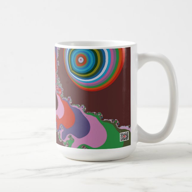 Mug Motif d'art rétro psychédélique des années 70 (Droite)