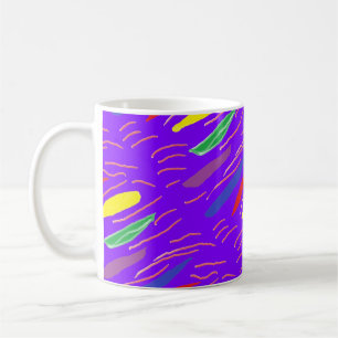 Mug Motif d'art sur brun violet