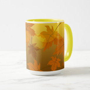 Mug Motif d'automne avec feuilles d'érable en chute et
