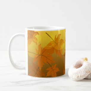 Mug Motif d'automne avec feuilles d'érable en chute et