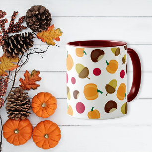 Mug Motif de baies de citrouille automnale coloré