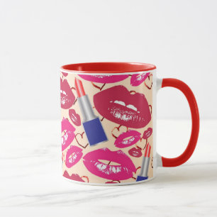 Mug Motif de baiser de rouge à lèvres