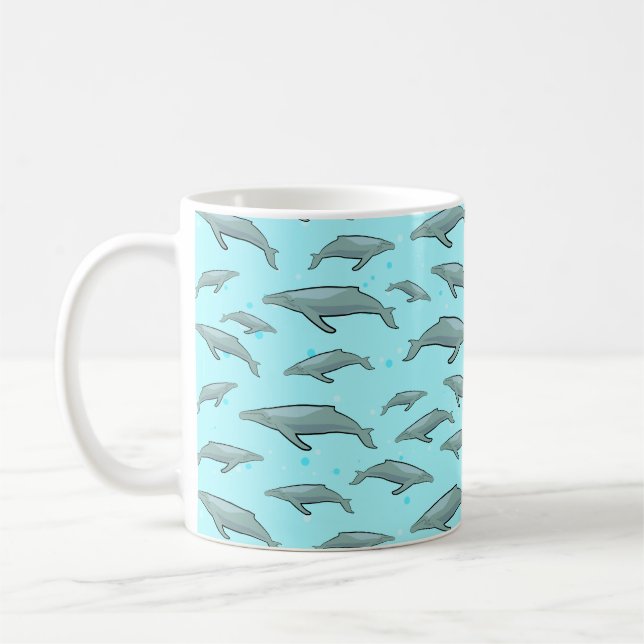 Mug Motif de baleine bleue (Gauche)