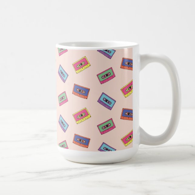 Mug Motif de bande audio Retro Neon (Droite)